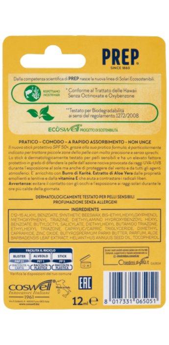 Stick Corpo SPF50+